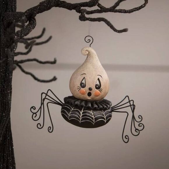 Johanna Parker Bethany Lowe Ghostie Crawlie Spook Ornament Ghost Spider Retired - Picture 1 of 2